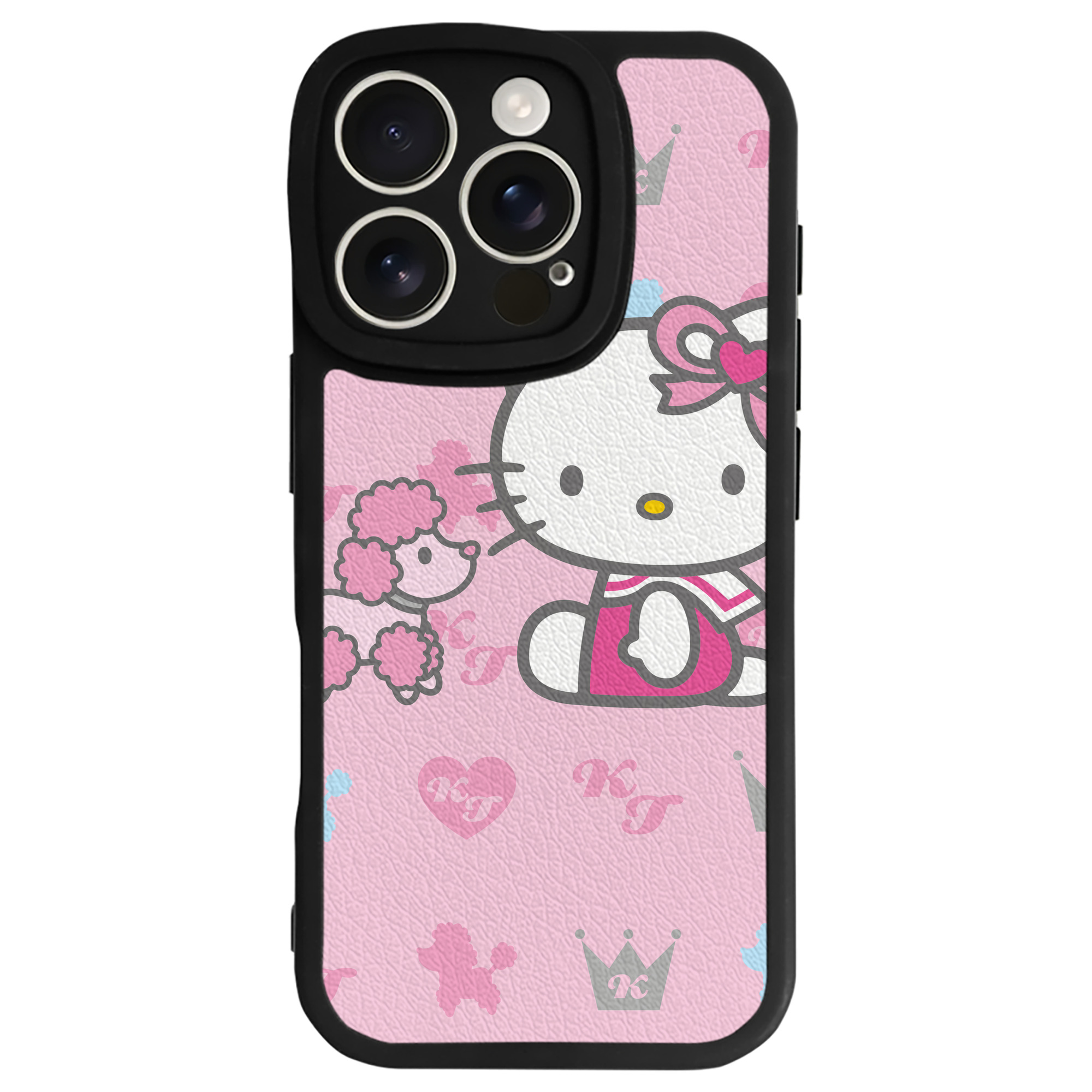 （画像用） Hello Kitty ハローキティ 【iPhone 16シリーズ対応】シリコンスマホケース（レザー調） 材質：シリコン